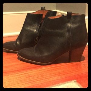 Madewell black boots with heel